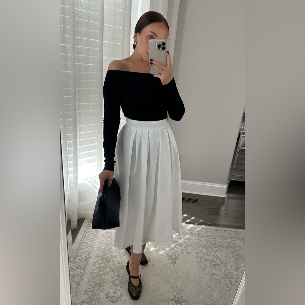 Mango poplin skirt